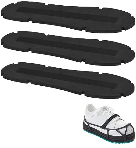 IMPRESA 3-Pack Shoe Lifter Inserts for Walking Boot - Large, 1/4-Inch Black Foam - Boot Leveler & External Spacer for Cast Footwear - Compatible with EVENup Balancer