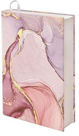 AFPANQZ Buchhülle mit rosa Marmor-Design, Jumbo-Stoff, geeignet für die meisten Lehrbücher, Hardcover-Bücher, einfach anzuwenden, wiederverwendbare Buchumschläge