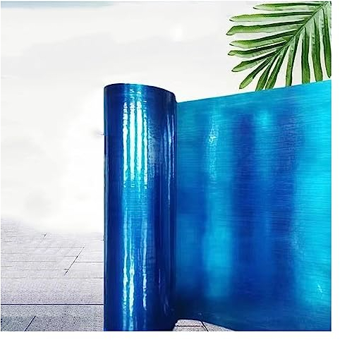 XILYZMO Polycarbonat-Dachplatte, UV-beständig Gewächshaus Dachpaneele, Kann Schneiden Durchsichtig Haus Kunststoffabdeckung, Leicht Zu Biegen Abdeckungen (Farbe : Blau, Größe : 59 x 1102in)