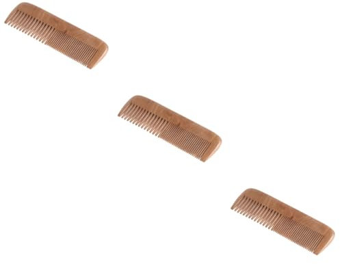 3 Pettini in Legno Per Cotonare I Da Uomo in Legno Naturale Per Massaggio Statico Del Cuoio Capelluto