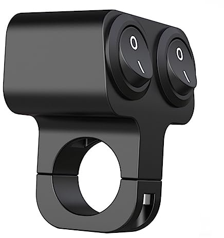 Beatifufu Interruttore Combinato Multifunzione per Manubrio Moto, Lega di Alluminio, 3 Fili, per Fari, Doppio Lampeggio e Clacson, Facile da Installare
