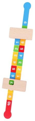 BCOATH Digitales Lineal Aus Holz Für Mathematiktraining Lernlineal Für Addition Und Subtraktion Pädagogisches Spielzeug Für Junge Mädchen