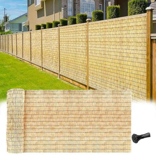 LRHELPBNR Pantalla De Caña For Jardín Valla De Caña Natural Decoración del Hogar para Patio Al Aire Libre Valla Pantalla De Caña Natural Decorativa(1.53x2m/5x6.5ft)
