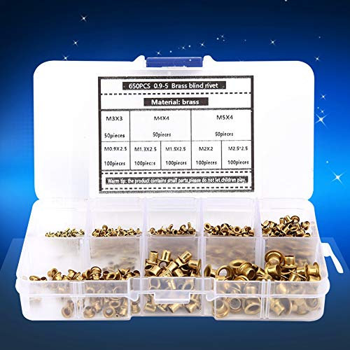 650pcs B Ezeletts Nieten Hohl Metal -Taste -Loch -Klassifizierungskit -Hardware -Zubehör Ith Good Performance Izelett