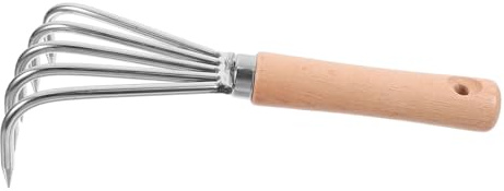 SHINEOFI Rastrello per Foglie da Giardino Rastrello Manuale in Acciaio Inossidabile per Diserbo Livellatore per Prato Attrezzo Manuale da Giardino per Pettinare le Foglie e Arieggiare Terre