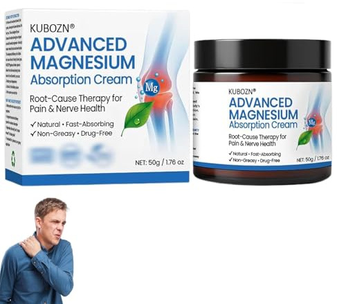 Kubozn Advanced Magnésium Pain Relevel Crème, pommade de cicatrisation des articulations, gel articulaire naturel, gel de magnésium Relief efficace pour le dos, le cou, les mains, le genou (1pcs)
