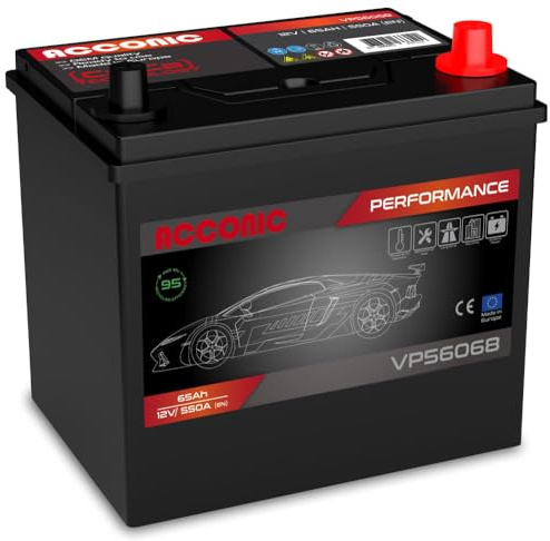 Acconic VP56068 Performance 65Ah Autobatterie ASIA ersetzt 60Ah (Pluspol Rechts)