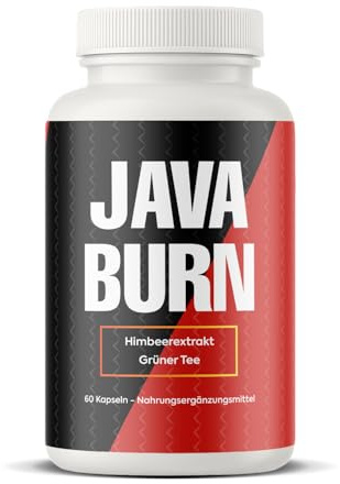 Java Burn – Complément Alimentaire à Base d’Extraits de Plantes – Extrait de Framboise & Thé Vert – 60 Gélules (450 mg)