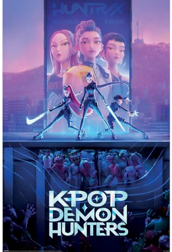 Close Up K-POP DEMON Hunters (KEY ART) MAXI POSTER 91,5 cm x 61 cm Maxi Poster - Póster sin marco de K-Pop Wall Art para el hogar, dormitorio o estudio