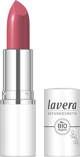 lavera Cream Glow Lipstick Pink Universe 08 | vegane Naturkosmetik, Intensive Farbe, seidig-glänzendes Finish, Bis zu 6 Stunden Halt