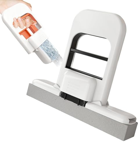 Mini balai de bureau pliable pour petits espaces, outil de nettoyage auto-pressant, utilisation humide et sèche, mini éponge de nettoyage réutilisable pour le nettoyage de table, salle de bain