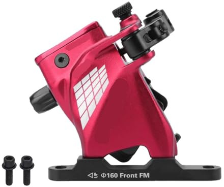 Pinze for Freni A Disco Idraulici con Trazione A Filo, Set di Freni A Disco Idraulici A Montaggio Piatto for Bici da Strada (Anteriore E Posteriore)(Red Front Brake)