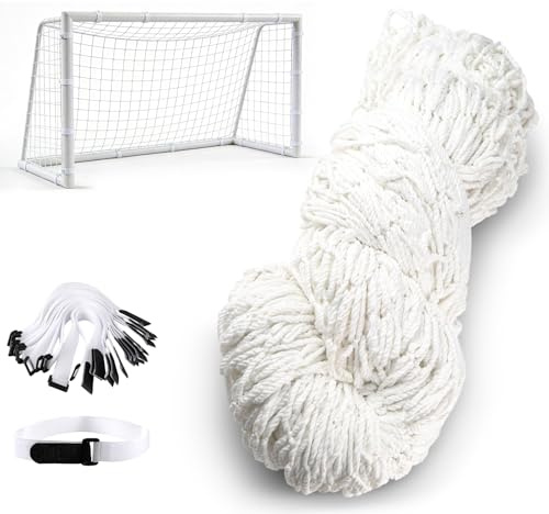 mawmuaw Tornetz 2.4x1.8m Fussballtornetz Fußballnetz Fußballtornetze für 5/7/11 Persone Fußballtraining Tor Netz Fußball Tor Match Werkzeuge Erwachsene für Fußballtor Sportspiel-Trainingstools