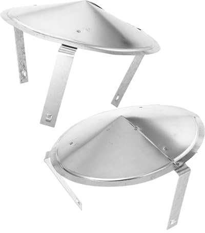 FONDOTIN 2 Pièces Chapeau de Cheminée Résistant Aux Intempéries Protège-Tuyau Évacuation de Toit Couvre-Vent Pluie pour Conduit de Cheminée Extérieur Ventilateur de Sortie de Toit pour