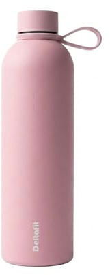 Deltafit 750ml Insulated Stainless Steel Water Bottle – Vacuum Flask for Gym, Sports, School & Office – Leakproof, Double Walled, BPA-Free Metal Drinks Bottle – Keeps Hot & Cold (Pink)