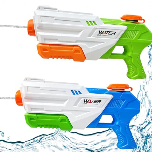 Libomzee Water Gun, 2 Pack Water Pistols for Kids Adults | Water Gun Powerful Long Distance, Super Squirt Guns Water Blaster Pool Beach Toys for Summer