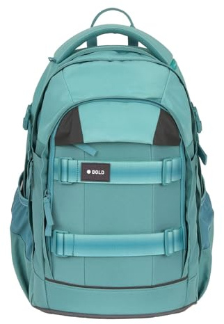 LÄSSIG Schulrucksack mit Laptopfach Bold Origin School Backpack Aqua türkis