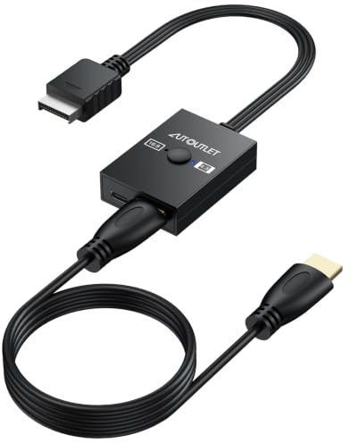AUTOUTLET Adaptador PS2 a HDMI para consolas PS2 y PS1, soporta salida 1080P