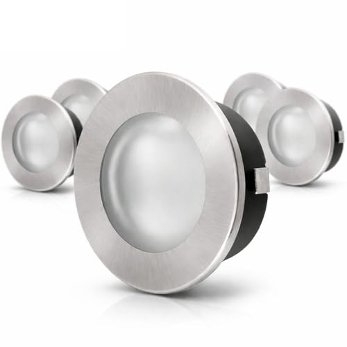 HAVA 5-pack, infälld spotlight i fullmetall G4 12 V, glasskydd