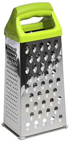 Excelsa Tout Gratte Color Râpe 4 Faces, Acier Inoxydable, Vert, 10 x 8 x 23.5 cm