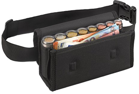 ratiotec 00030070 Geldbörse mit Münzspender, Schwarz, 22,5x12,5x9cm