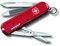 Victorinox Wenger Swiss Army Pocket Knife, Small, Multi Tool, 7 Functions, Nail File, Scissors, Red