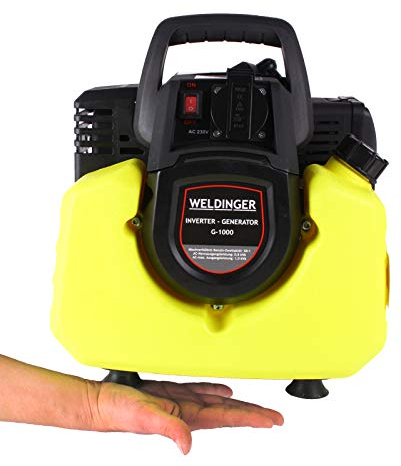 WELDINGER G1000 Generator im Taschenformat 8,5 kg 2-Takt 1000 W (Stromerzeuger)