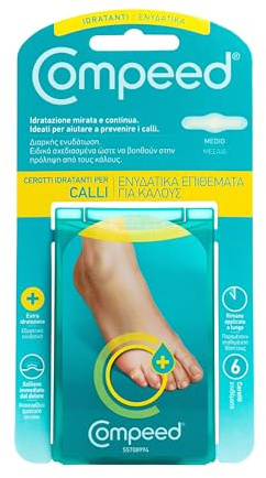 Compeed Cerotti Callifughi Idratanti, per Calli, 6 Unità | Lunga Durata, Combatte i Calli sul Nascere