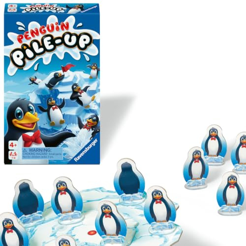 Ravensburger Pinguin Pile Up Reisespiel für Kinder ab 4 Jahren