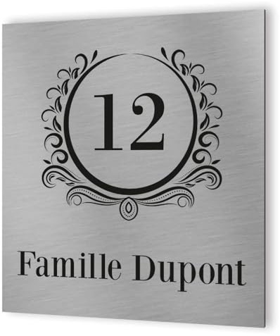 DECOHO - Numéro de Rue extérieur à Personnaliser - Panneau Dibond Aluminium - Numéro Maison modèle Luxury