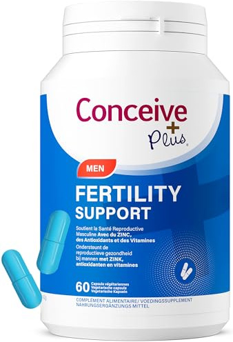 Conceive Plus Fruchtbarkeitssupplemente für Männer - Spermienanzahl und -beweglichkeit - Maca, L-Arginin, Zink, Folsäure & Magnesium - Konzeptionsvitamine für Männer, 60 Kapseln, 30-Tage-Vorrat