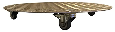 Pflanzenroller AluRiffelblech Rund -200 bis200kg Blumenroller Untersetzer Indoor Outdoor (Riffel3,5/5-200-Ø200)