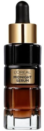 L'Oréal Paris, Siero Viso Midnight, Per Pelli Mature, Azione Anti-Età, Incarnato Levigato e Rughe Ridotte, Con Complesso Antiossidante e Vitamina E, Age Perfect Renaissance Cellulaire, 30 ml