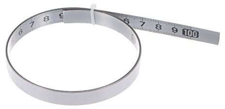 sourcing map Adhesive Backed Tape Measure 100cm Metric Left to Right Reading Sticky Measuring Tape Steel Workbench Ruler, Silver Tone