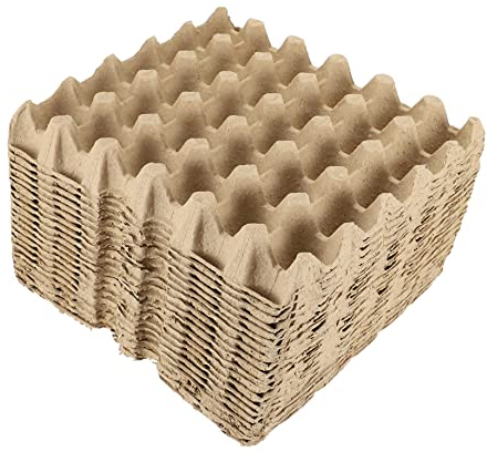 Mipcase 20 Piezas Soporte De Pulpa Hueveras De Fibra De Pulpa Incubadora De Incubación Hueveras De Carton Cartón De De Cartón Bandeja De Cría De Reptiles Papel Inicio Gatear