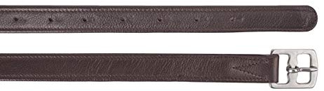 Start Steigbügelriemen Leder 2,5 cm – Nylonverstärkung für Sicherheit – Edelstahl Schnallen – langlebige Sattelriemen für Reiter (Dunkelbraun, 125 cm)