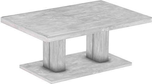 B.R.A.S.I.L.-Möbel Brasilmöbel Couchtisch Rio UNO 120x80 cm Beton Wohnzimmertisch Holz Säulentisch Pinie Massivholz Stubentisch Beistelltisch Größe und Farbe wählbar