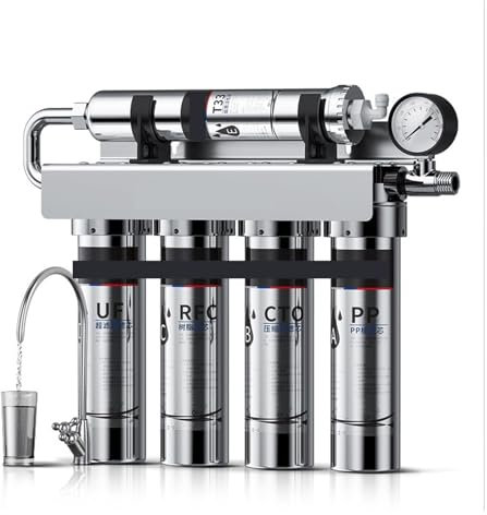 Filtre à eau sous l'évier, Purificateur d'eau Filtre à boire direct domestique, système de filtre à eau for purificateur d'eau en acier inoxydable à cinq étapes d'ultrafiltration utilisé dans votre cu