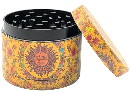 Vordpe Molinillo de Hierbas Premium, Molinillo Afilado, aleación de Zinc, Molinillo de Polen de 50 mm, triturador para Especias, Hierbas, Especias, Hierbas con raspador de Polen