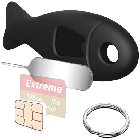 TACOMEGE SIM Card Holder Contains Eject Pins Needle Opener Ejector for iPhone, Universal SIM Card Removal Tool for Smartphone (CPPIN-BK)