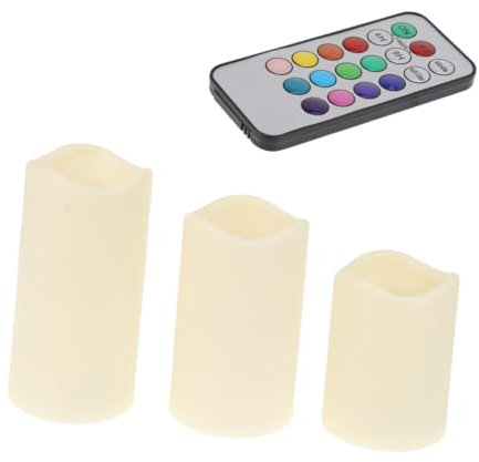Gadpiparty 3St geführte Kerze Batterie Kerzen chinesische kerze led- kerzen ledkerze die Weihnachtskerze Kerzenlampe flammenlose Kerze geführtes Kerzenlicht Fernbedienung schmücken Teelicht