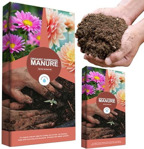 Organic Farmyard Manure With Essential Nutrients For Gardeners Encouraging Healthy Plant Growth (1 Bag (40 Litres))