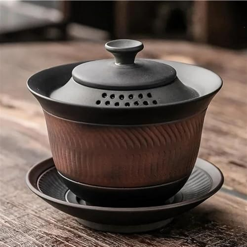 Tetera Juego De Té Tazón Té Individual Kung Fu Con Tapa Juego Té Cerámica Púrpura Grande Para El Hogar Taza Té Sancai Gaiwan Juego De Té Con Tetera