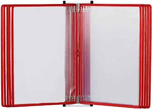 SEIBES Hängemappen-Organizer für die Wand, 10-seitiger Taschen-Organizer, Flip-Flie-Dokumentenhalter, wandmontiertes Referenz-Anzeigesystem, bietet Platz for A4/Umschlaggröße, mehrfarbig(Color:E)