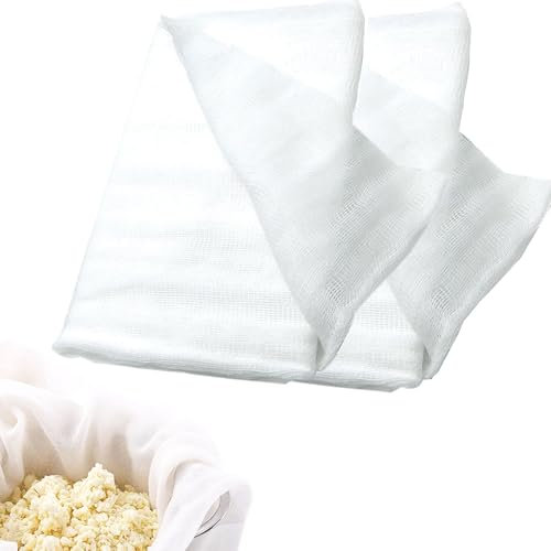 Chef Grade Käsetücher, wiederverwendbar, zum Abseihen von Brühen, Dämpfen von Gemüse, Käseherstellung und mehr, ungebleicht, 1,37 m (2 Stück)