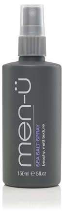 men-ü SEA SALT SPRAY 150ml – men’s hair spray, volumising, flexible hold with rough texture & matt finish. Perfect for a beachy/surfer, tousled look – up to 1200 sprays. Men’s sea salt spray, 150ml.