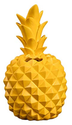 VICASKY Pineapple Shape Resin Bank for Money Storage Creative Desktop Decor for Boys and Girls and Adults Simple Yellow Design Encourages Saving Stylish Fruit Motif