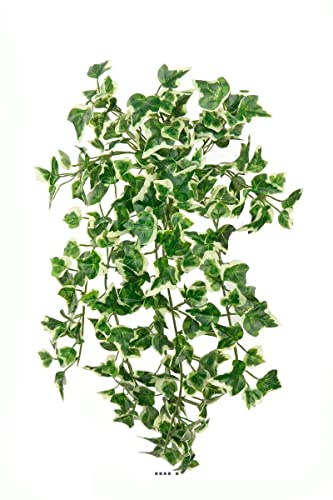 Artificielles.com - Caduta di edera artificiale L 45 cm verde-bianco 216 foglie