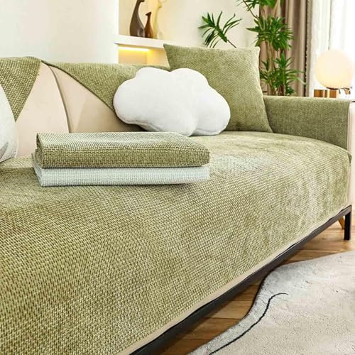 HLTQL Sofabezug 1 2 3 4 Sitzer Sofaschoner rutschfest Couchbezug L Form Waschbarer Dekor Perim Sofa Decken Sofaschutz Katze Hund Decke Doppelseitiger Gesteppter,#10-90x210cm