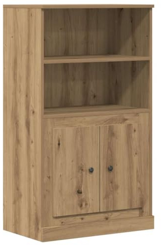 vidaXL Highboard, Sideboard mit Stauraum, Kommode Anrichte für Wohnzimmer, Schrank Mehrzweckschrank Beistellschrank, Artisan-Eiche Holzwerkstoff